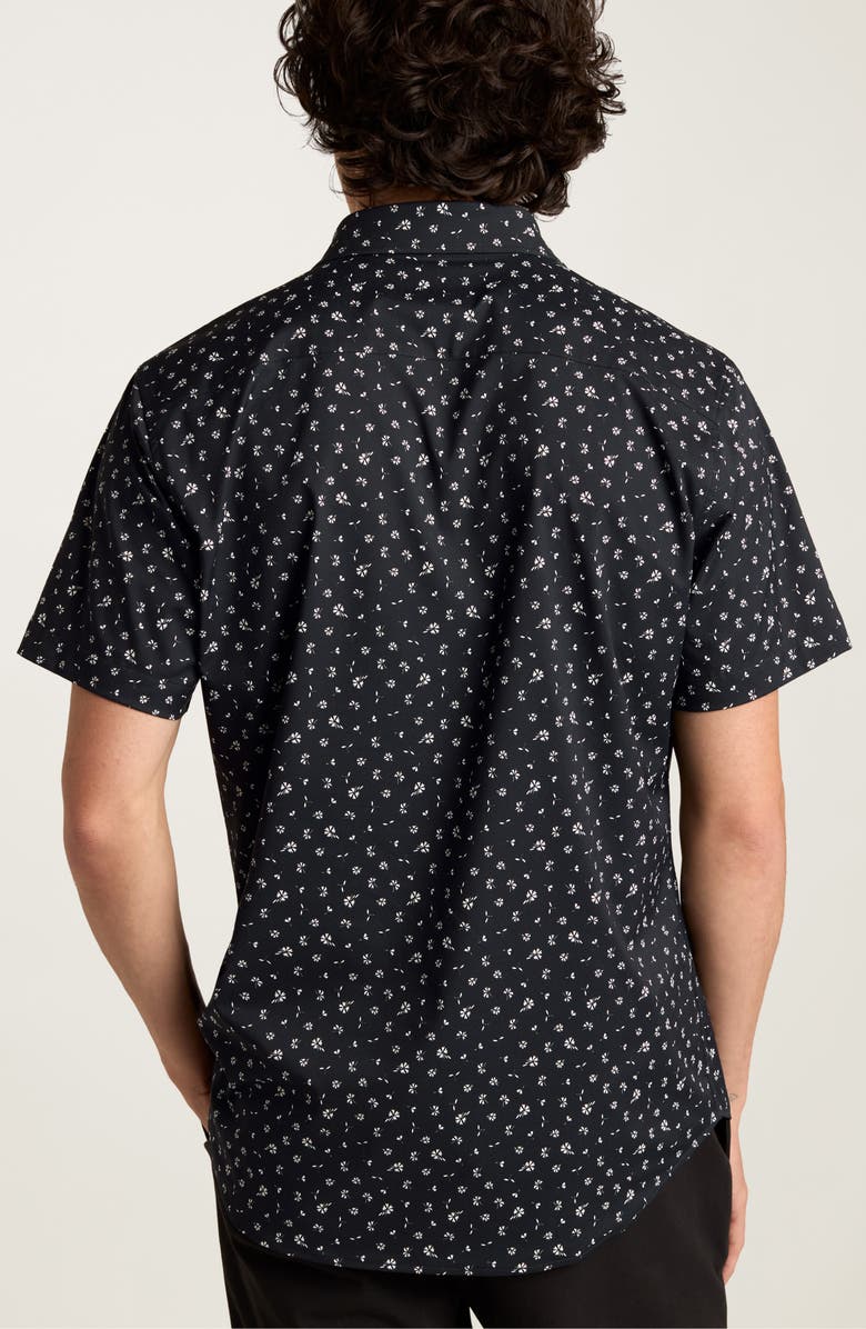 Bonobos Tech Floral Short Sleeve Performance Button-Up Shirt, Alternate, color, Seapoint Floral