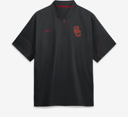 Nike Men's Nike Black USC Trojans 2026 Sideline Short Sleeve Quarter-Zip Coaches Jacket