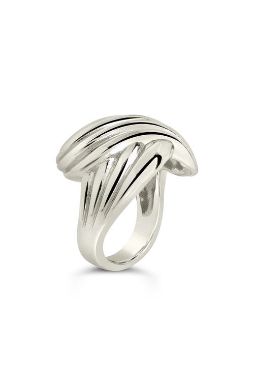 Sterling Forever Pli Ring In Gray
