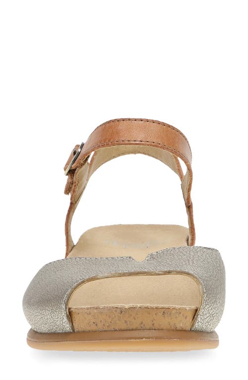 Dansko Cass Ankle Strap Peep Toe Wedge Sandal
