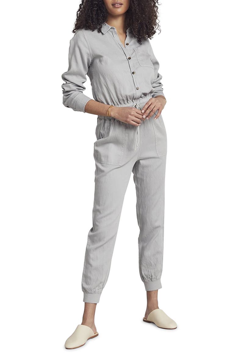 Arlie Day Long Sleeve Jumpsuit, Main, color, STONE