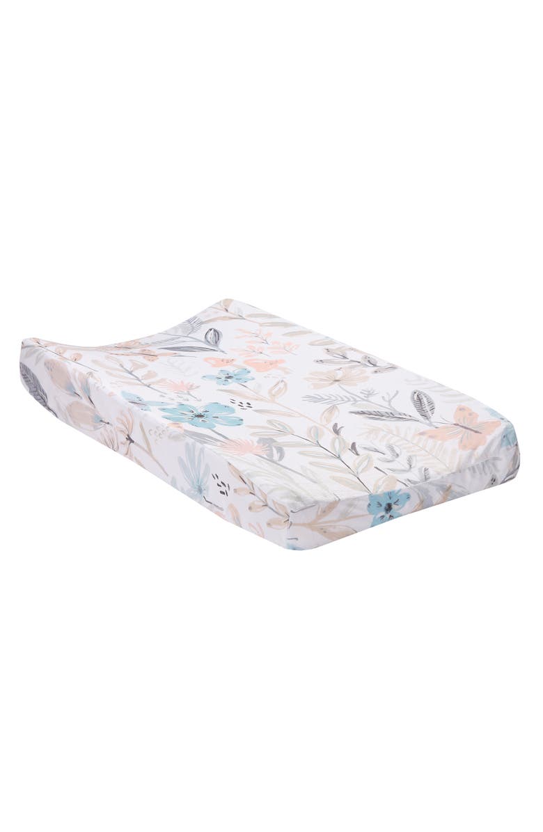 Lambs & Ivy Baby Blooms Watercolor Floral Changing Pad Cover, Main, color, Floral