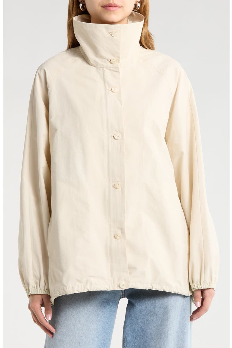 Yareli Oversize Funnel Neck Jacket, Alternate, color, BONE
