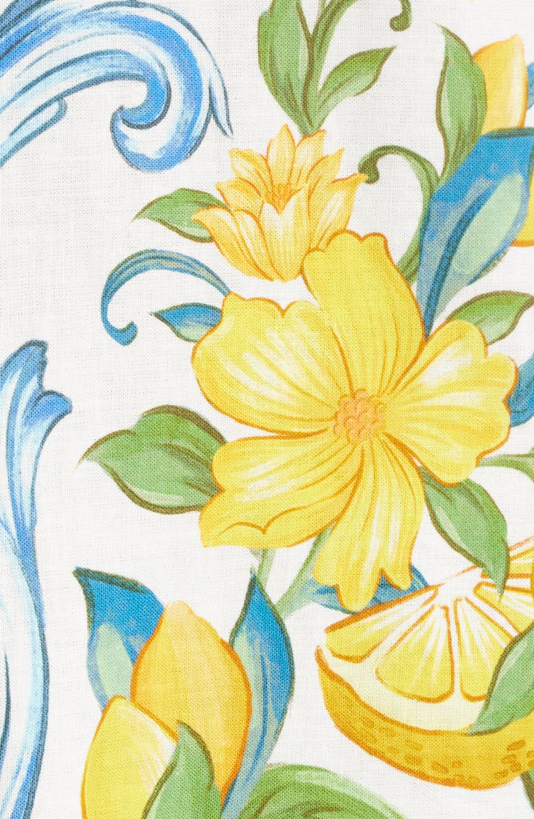 FARM Rio Sicily Scarf Linen Blend Button-Up Shirt, Alternate, color, Off-White