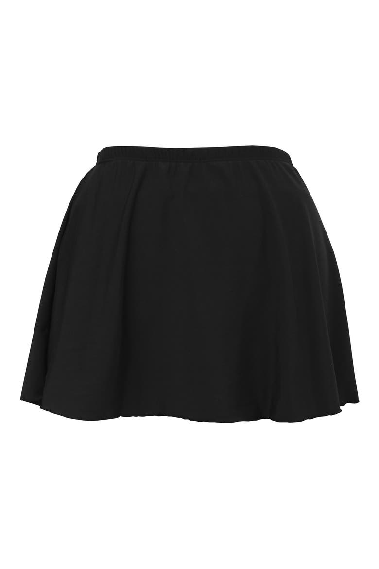 Skirted Bikini Bottoms, Alternate, color, BLACK