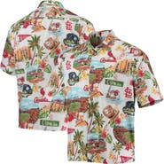 Reyn Spooner Men's Reyn Spooner White St. Louis Cardinals Logo Scenic Button-Up Shirt