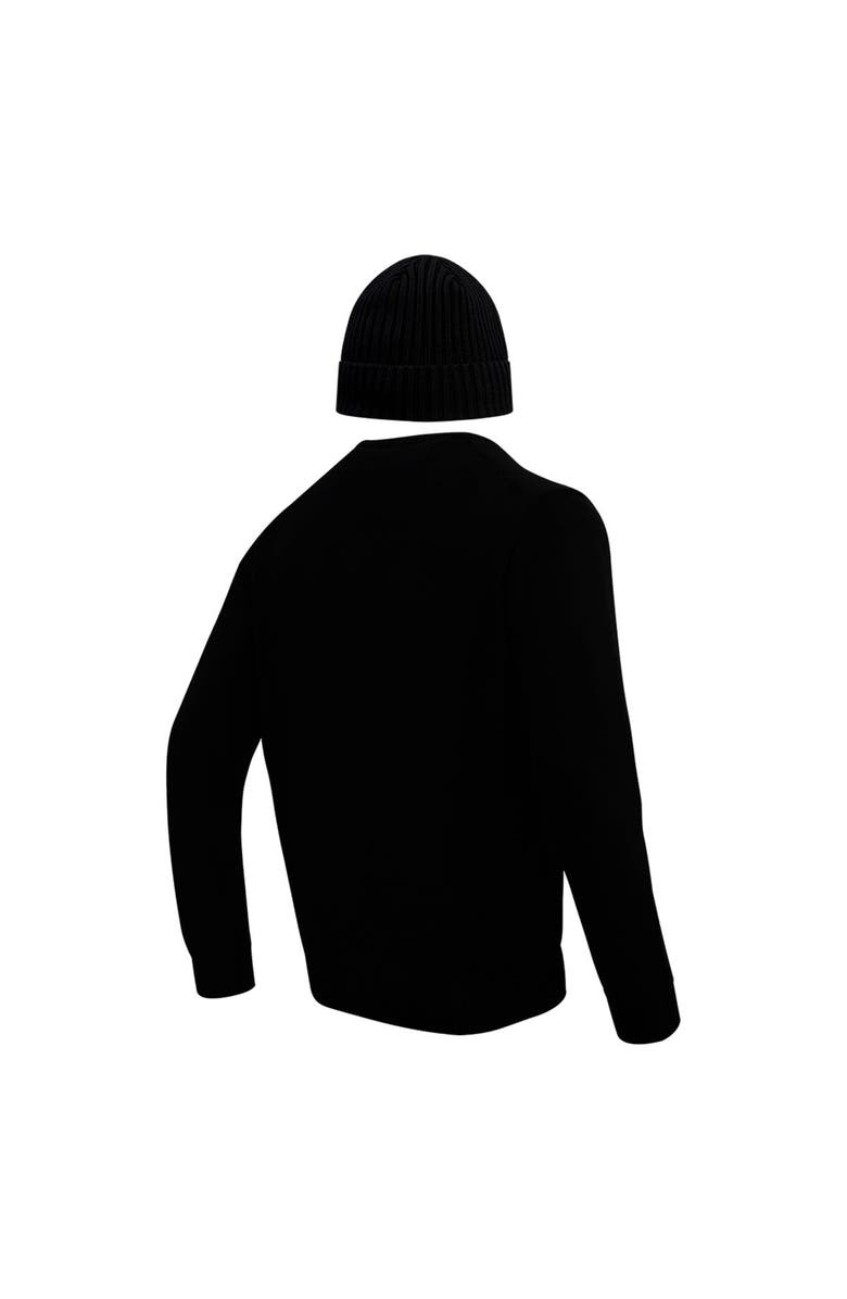 PRO STANDARD Men's Pro Standard Black Cincinnati Bengals Crewneck Pullover Sweater & Cuffed Knit Hat Box Gift Set, Alternate, color, Black