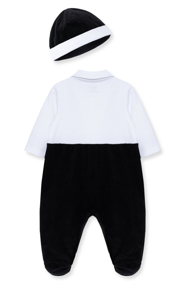 Little Me Handsome Footie & Hat Set, Alternate, color, 