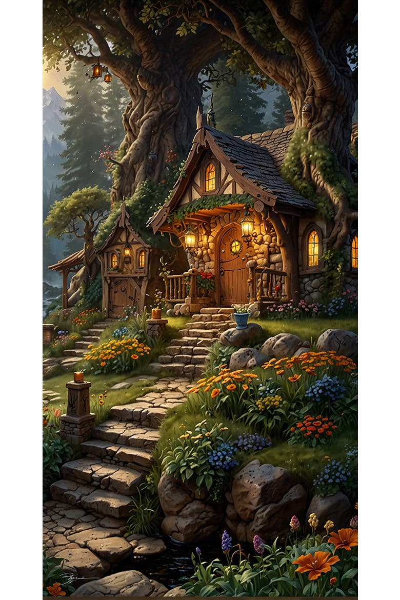 Forest Cottage 500 piece Jigsaw Puzzle for Adults, Alternate, color, Multicolor