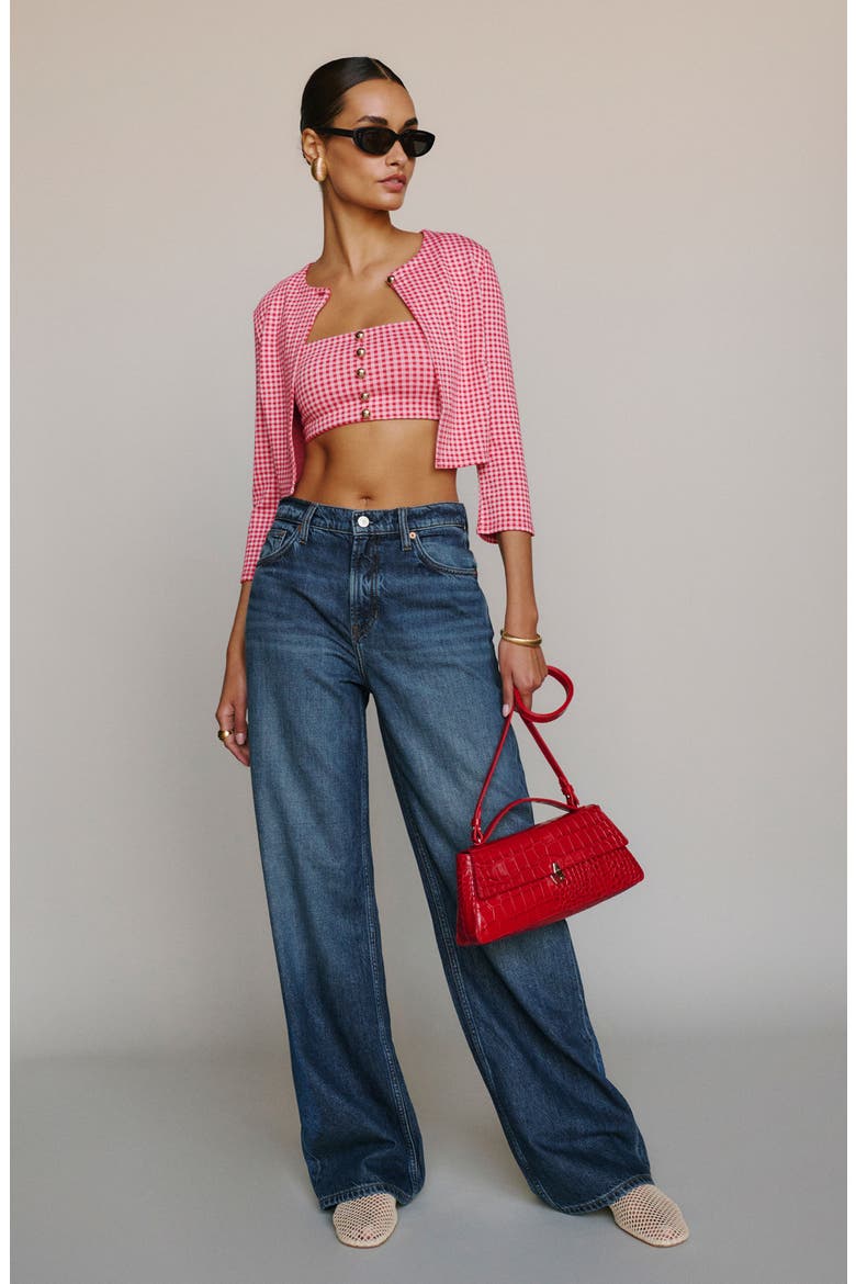 Palmer High Waist Baggy Wide Leg Jeans, Alternate, color, OTTER