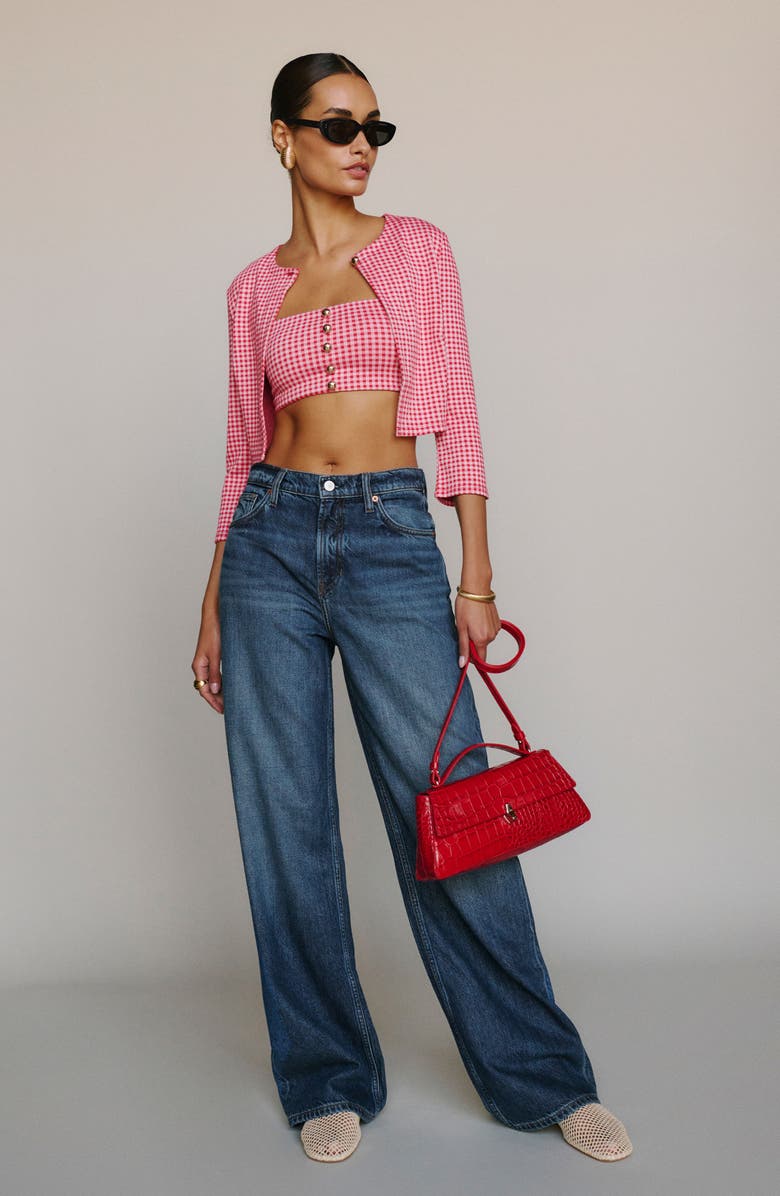 Reformation Palmer High Waist Baggy Wide Leg Jeans, Alternate, color,