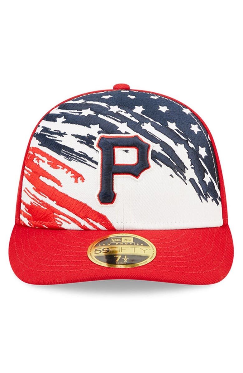 New Era Men's New Era Red Pittsburgh Pirates 2022 4th of July Low Profile 59FIFTY Fitted Hat, Alternate, color, Red