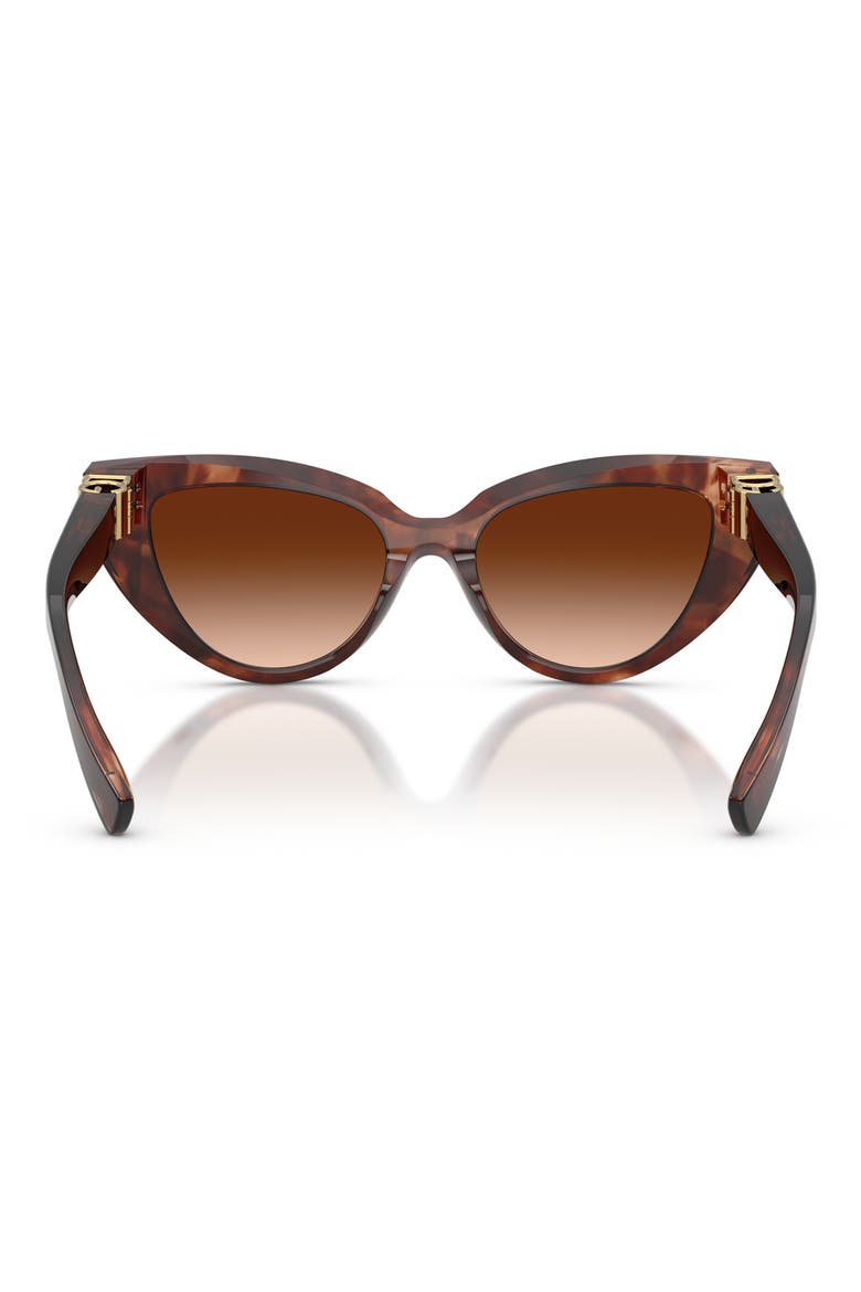 52mm Polarized Cat Eye Sunglasses, Alternate, color, DARK RED HAVANA