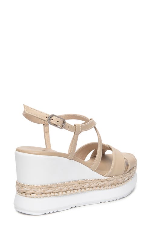 Nerogiardini Ankle Strap Platform Wedge Sandal In Brown