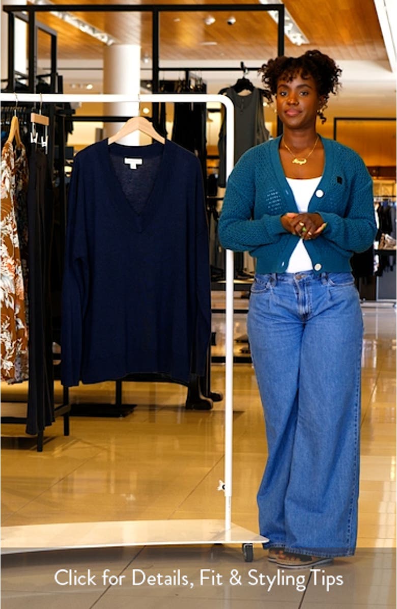 Relaxed V-Neck Sweater, sales video thumbnail