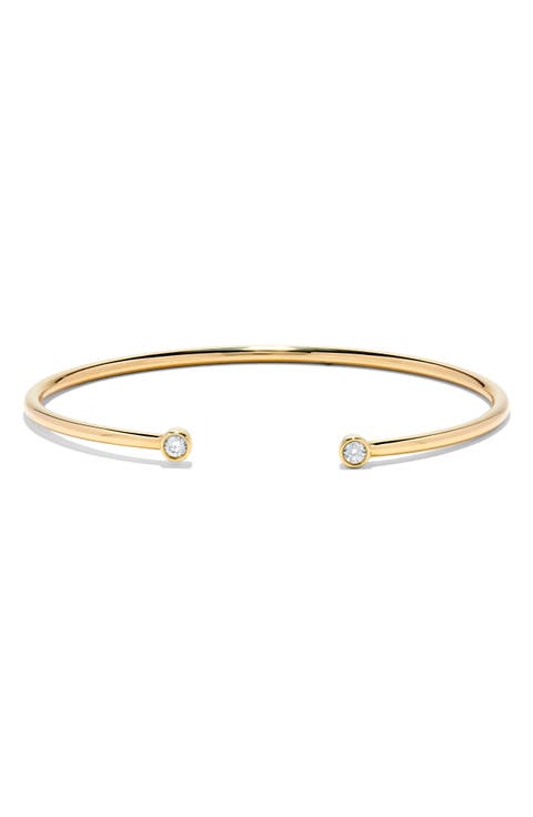Flexible Bezel Diamond Stackable Bangle Bracelet - 0.18ct.
