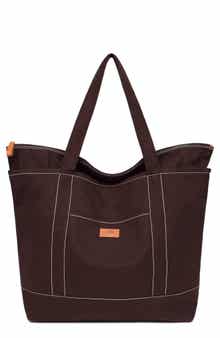 Kylee Contrast Stitched Canvas Travel Tote