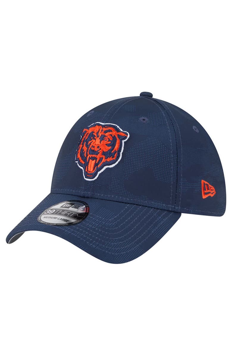New Era Men's New Era  Navy Chicago Bears Tonal Camo 39THIRTY Stretch Fit Hat, Main, color, 