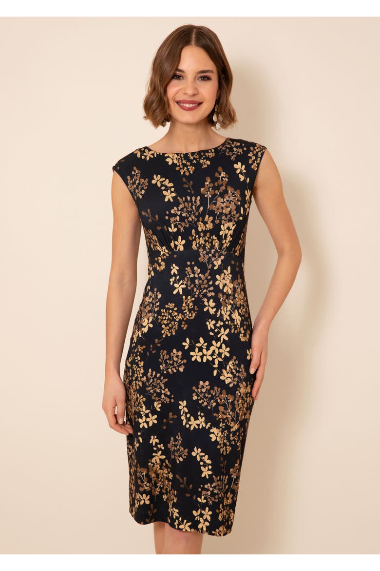 Pippa Dress Petite, Alternate, color, Golden Blossom