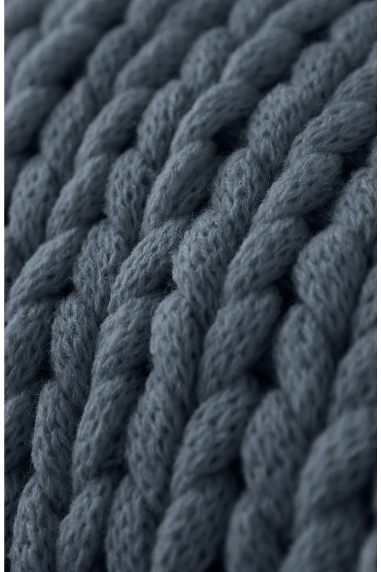 Chunky Knit Throw Blanket, Alternate, color, STONE