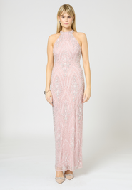 BEAUUT Embellished Sequin Beaded Maxi Dress