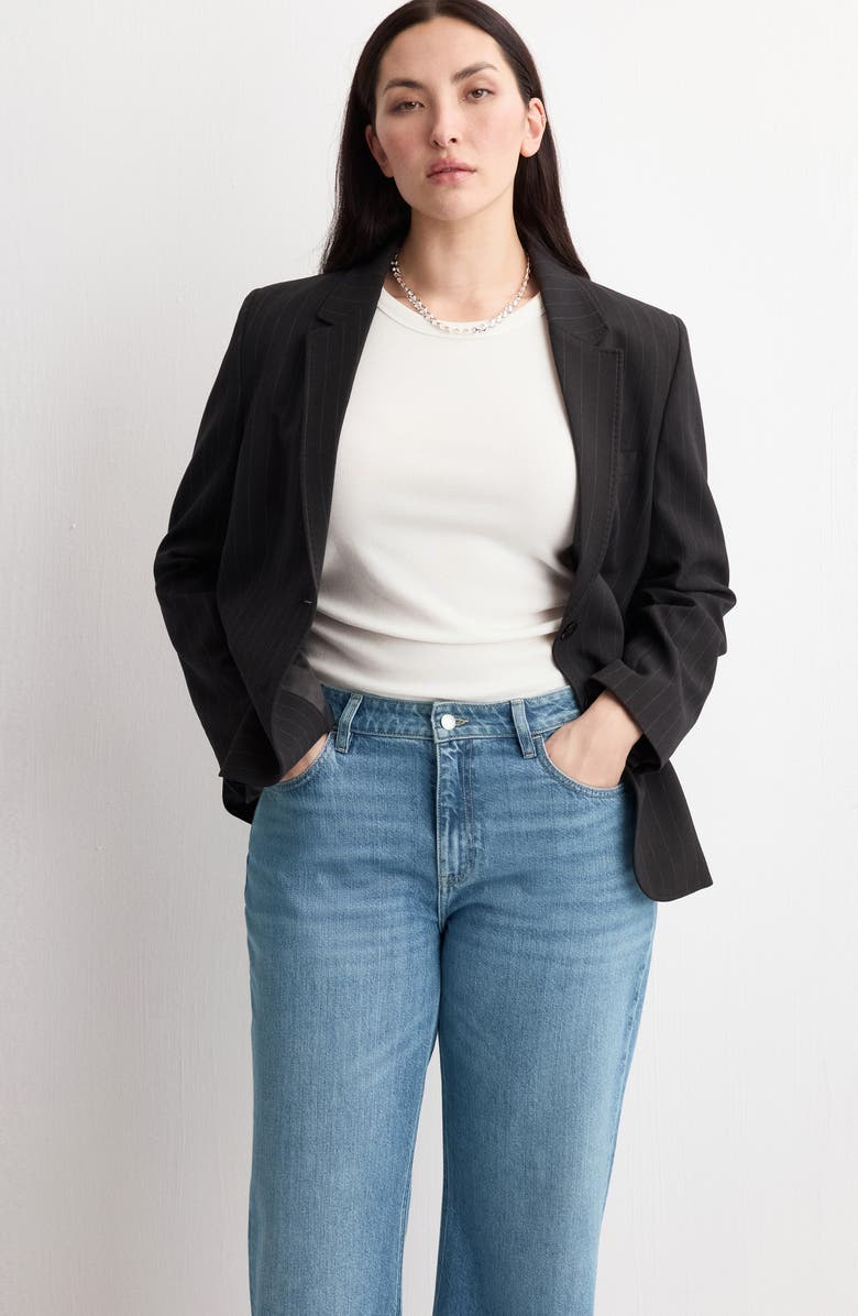 MANGO Mid Rise Flare Jeans, Alternate, color, Medium Blue