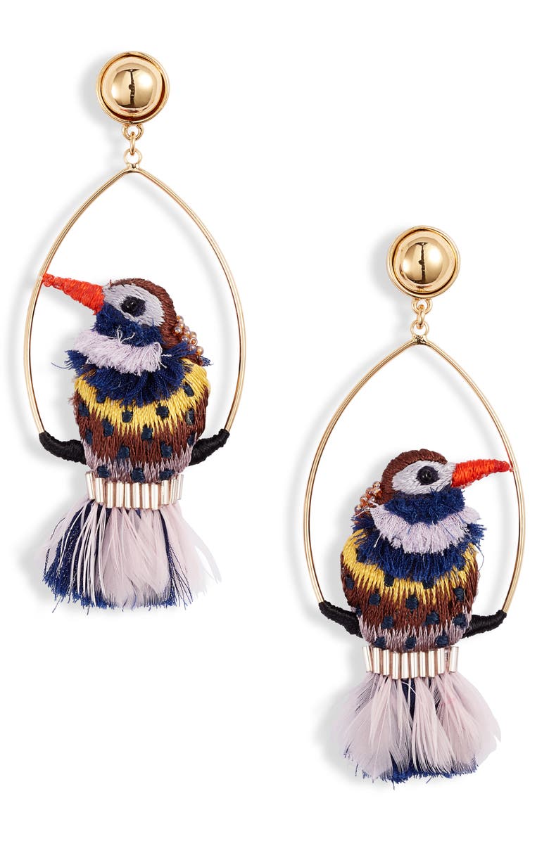 Mignonne Gavigan Woodpecker Swing Earrings, Main, color,