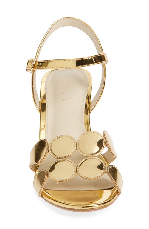 Cecelia New York Peter Ankle Strap Sandal In Gold