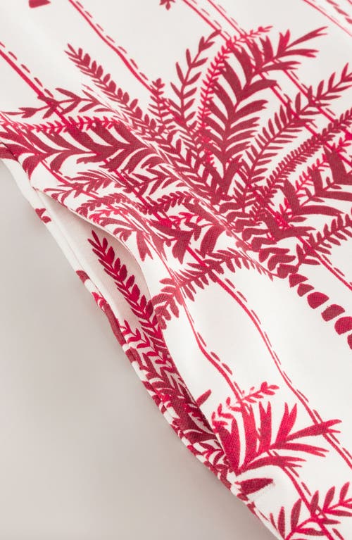 Next Palm Tree Print Cotton Maxi T-shirt Dress In Multi