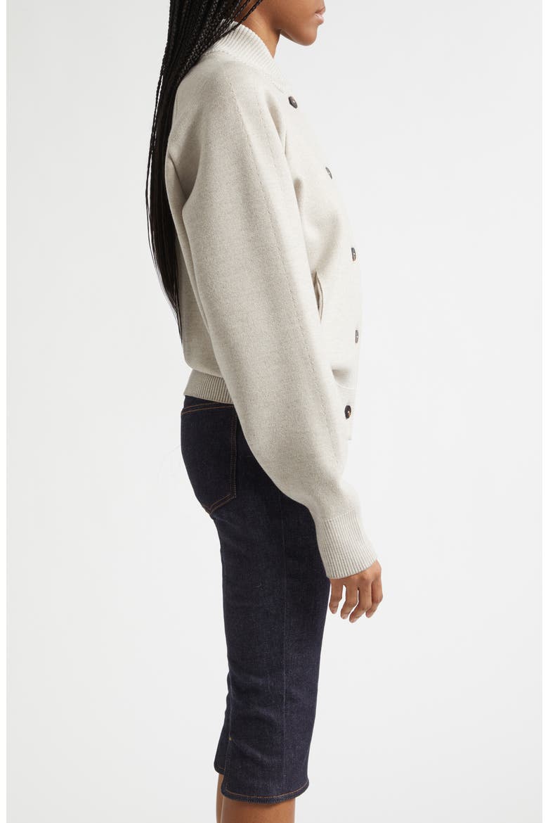 Le Lavande Bomber Cardigan, Alternate, color, GREIGE