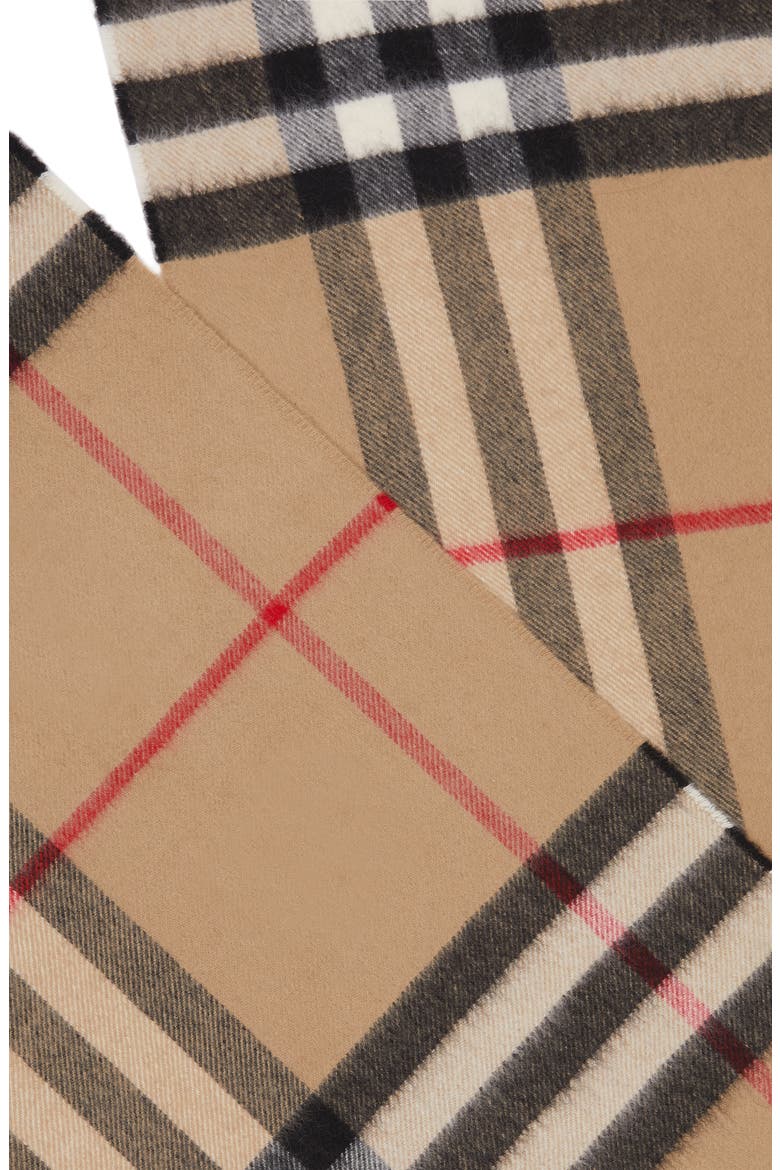 Giant Icon Check Cashmere Scarf, Alternate, color, ARCHIVE BEIGE