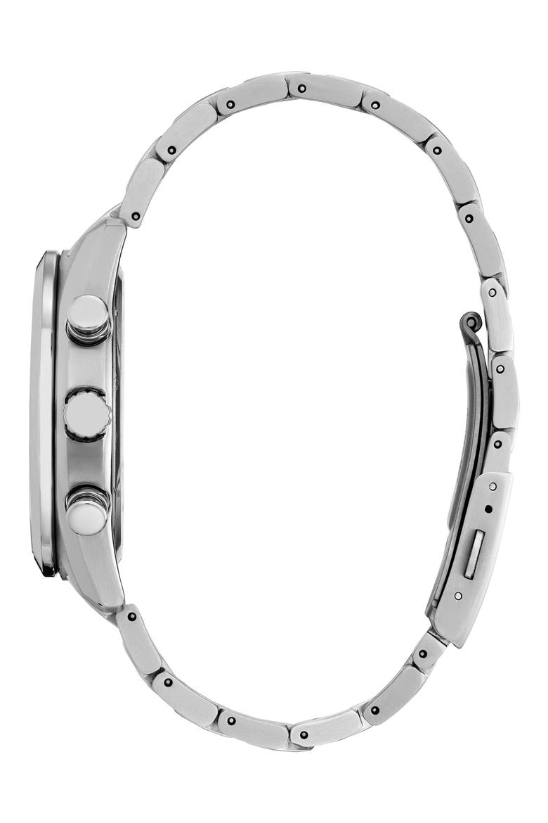 Tsuki-yomi Atomic Timekeeping Super Titanium™ Bracelet Watch, 43mm, Alternate, color, SILVER-TONE RED