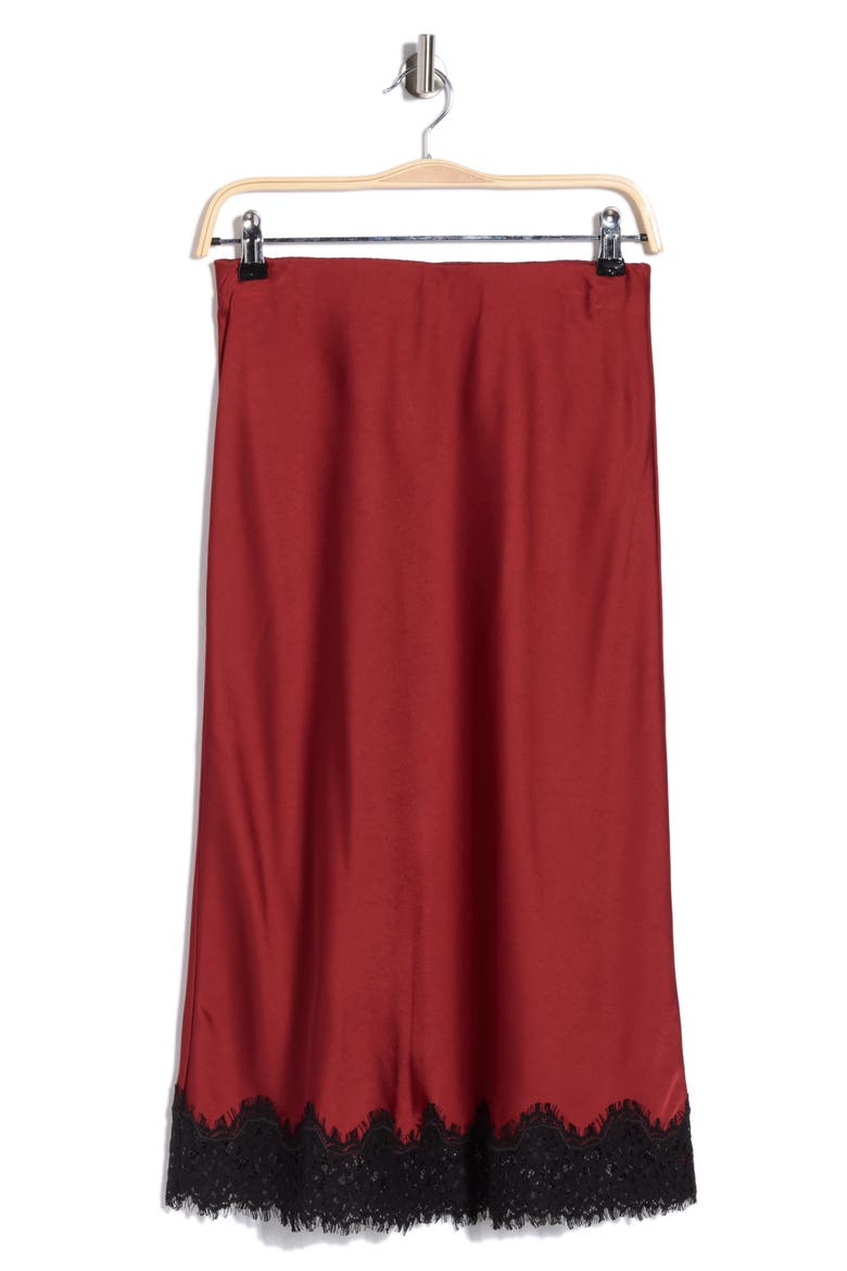 Lace Trim Slip Skirt, Alternate, color, PETIT VERDOT RED