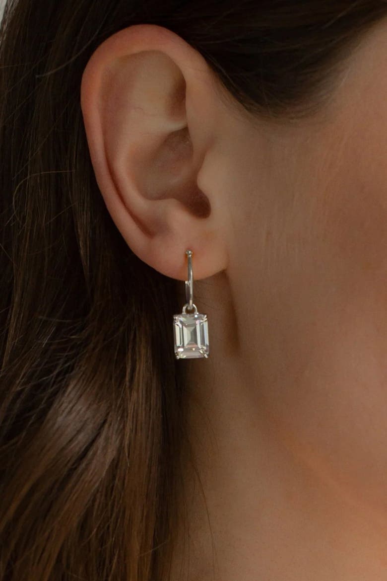 Sterling Silver 18k Gold Plated Lena Sparkle Earrings Statement Piece, Alternate, color, Silver