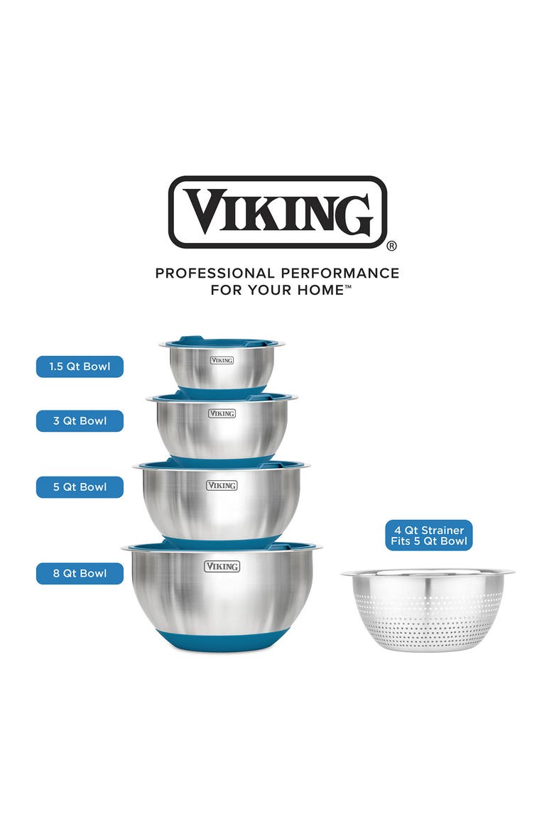 9-Piece Mixing Bowl Set, Alternate, color, TEAL