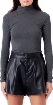 Endless Rose Ribbed Mock Neck Top