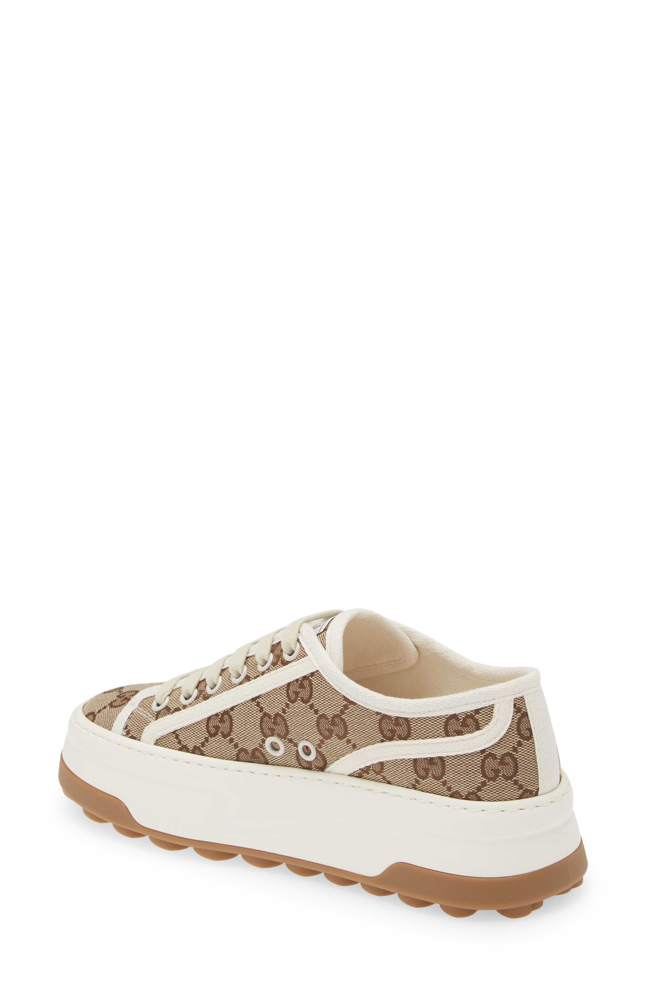 Gucci GG Canvas Platform Sneaker, Alternate, color, 