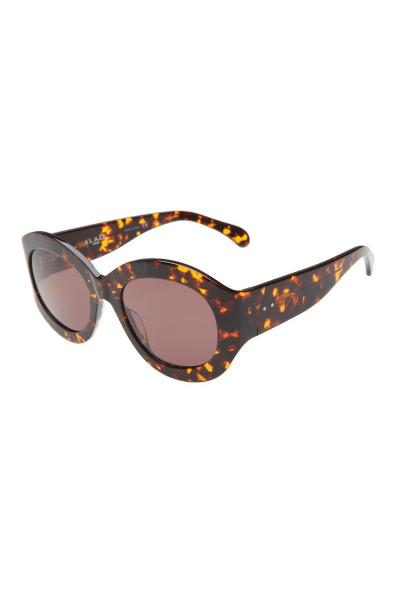 53mm Round Sunglasses, Alternate, color, HAVANA