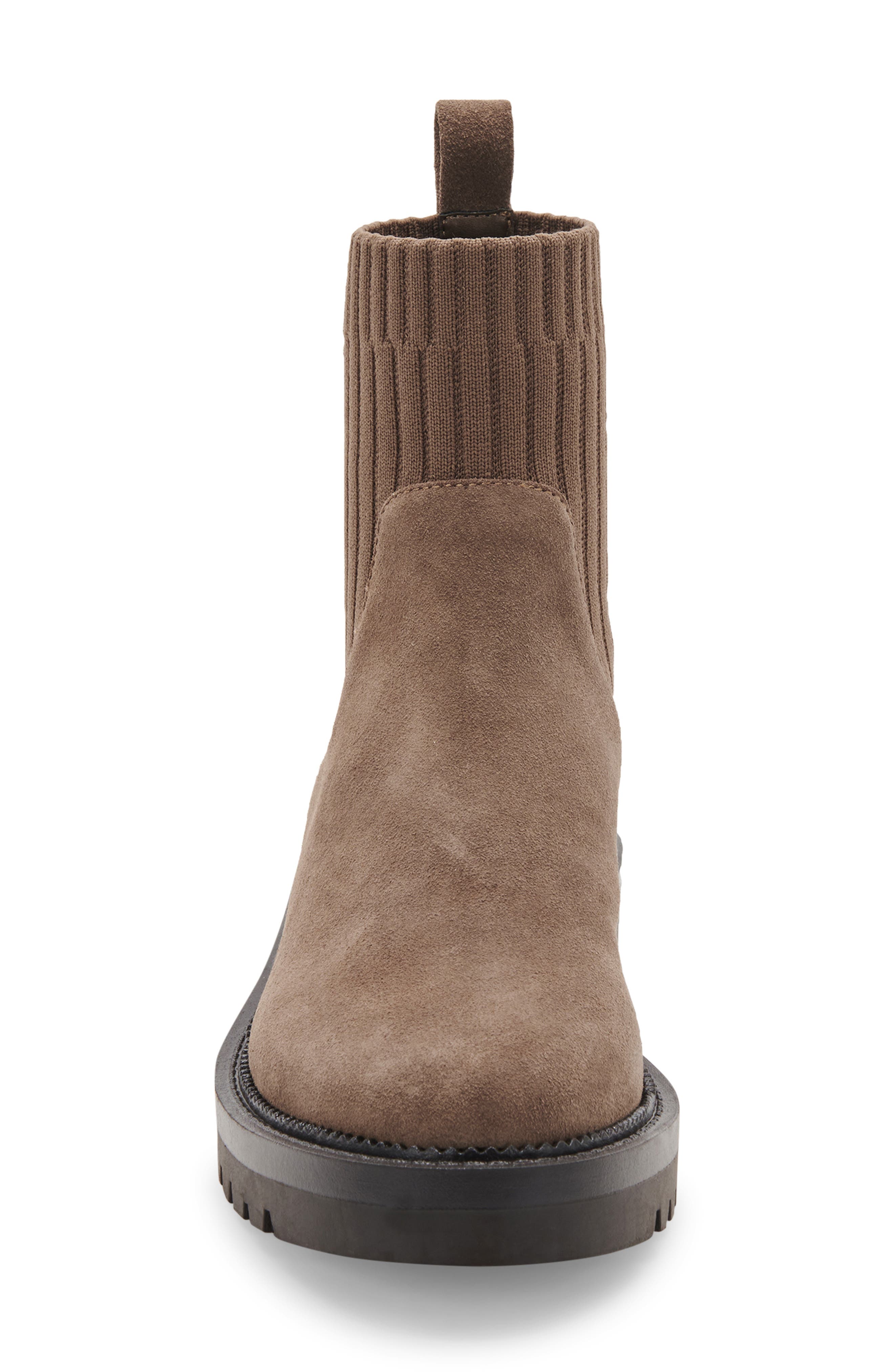 Hallie Waterproof Bootie, Alternate, color, DARK TAUPE SUEDE