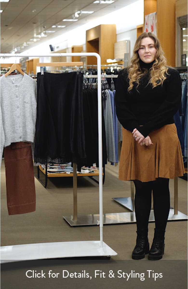 Lace Trim Bias Cut Midi Skirt, sales video thumbnail