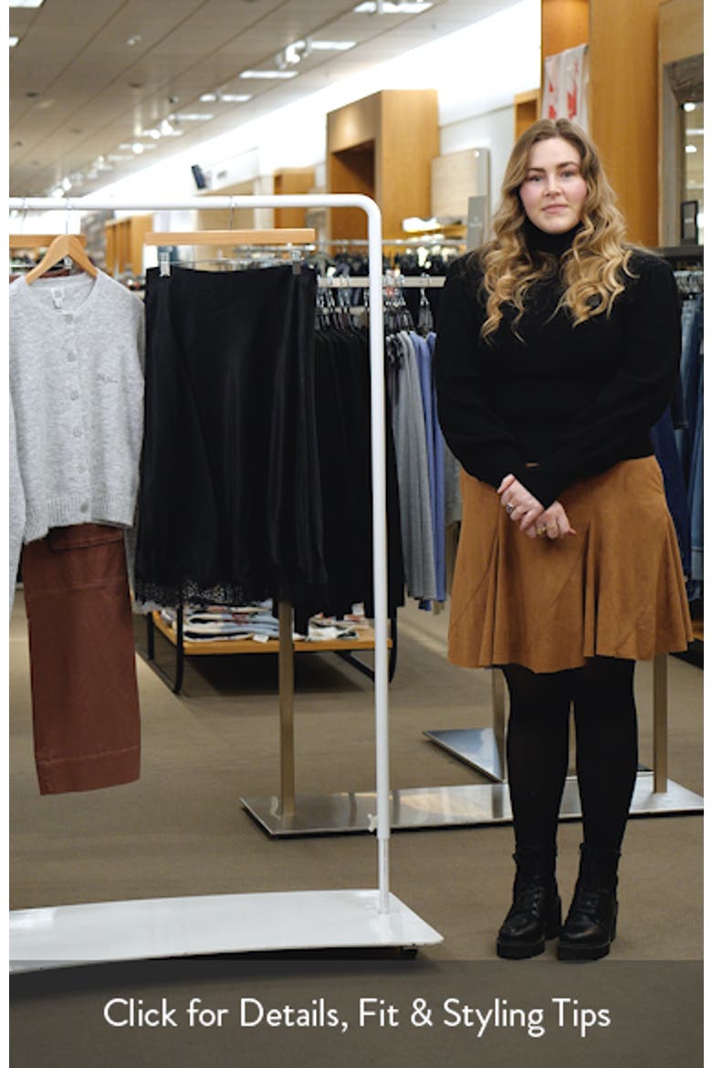 Lace Trim Bias Cut Midi Skirt video