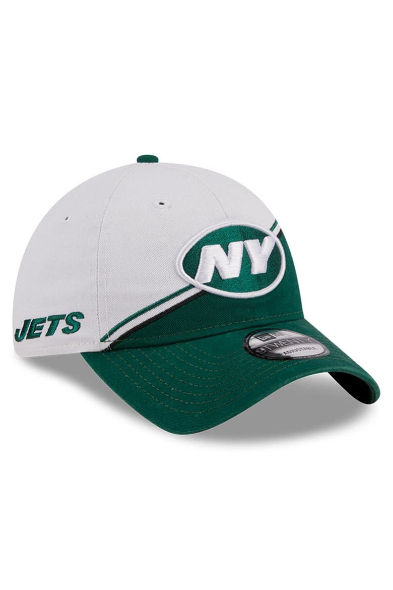Men's New Era  White/Green New York Jets 2023 Sideline 9TWENTY Adjustable Hat, Main, color, White