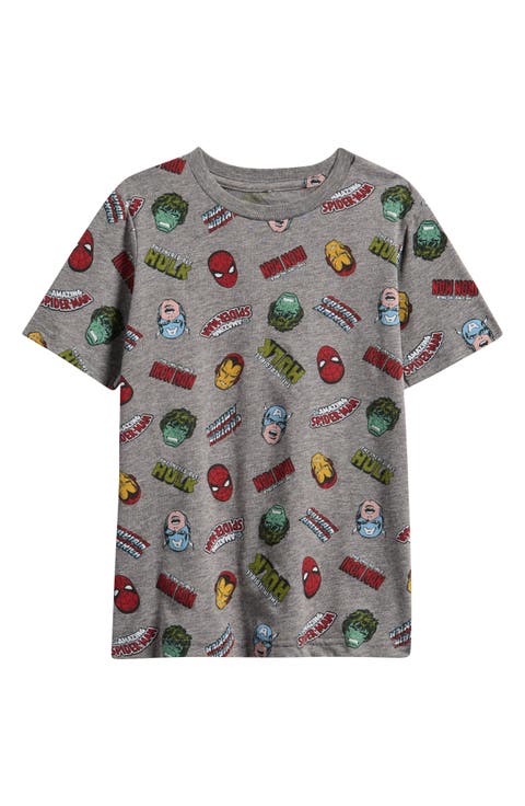 Kids' x Marvel Logo Build Graphic T-Shirt (Toddler & Little Kid)