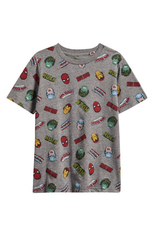 Jem Kids' X Marvel Logo Build Graphic T-shirt In Gray