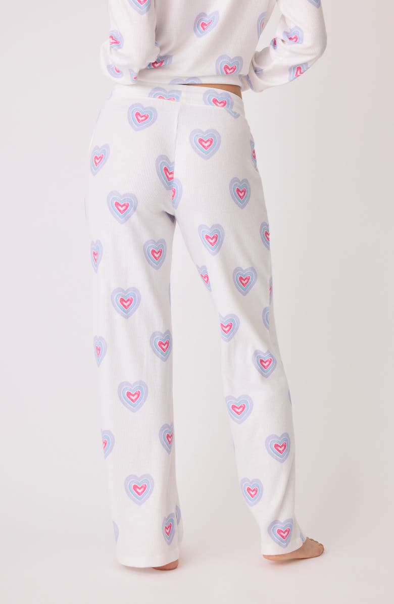 PJ Salvage Peace & Love Thermal Knit Pajama Pants, Alternate, color, 