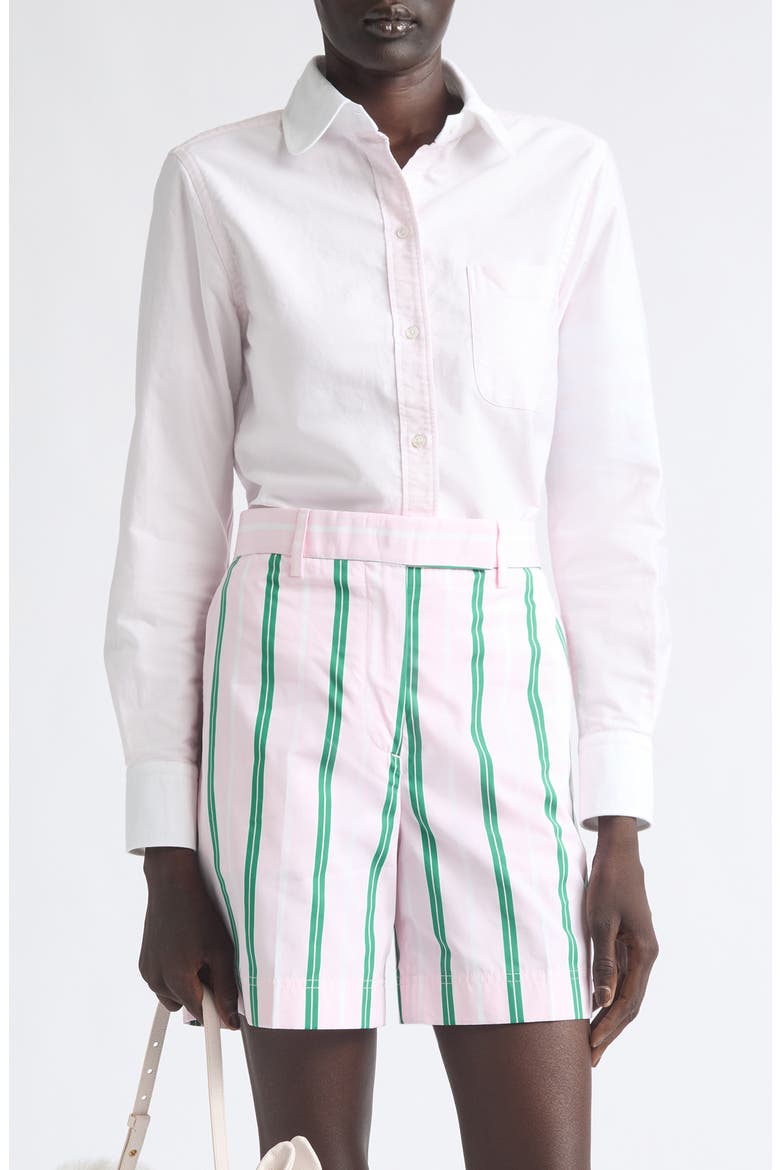 Classic Fit 4-Bar Cotton Oxford Button-Up Shirt, Main, color, LIGHT PINK
