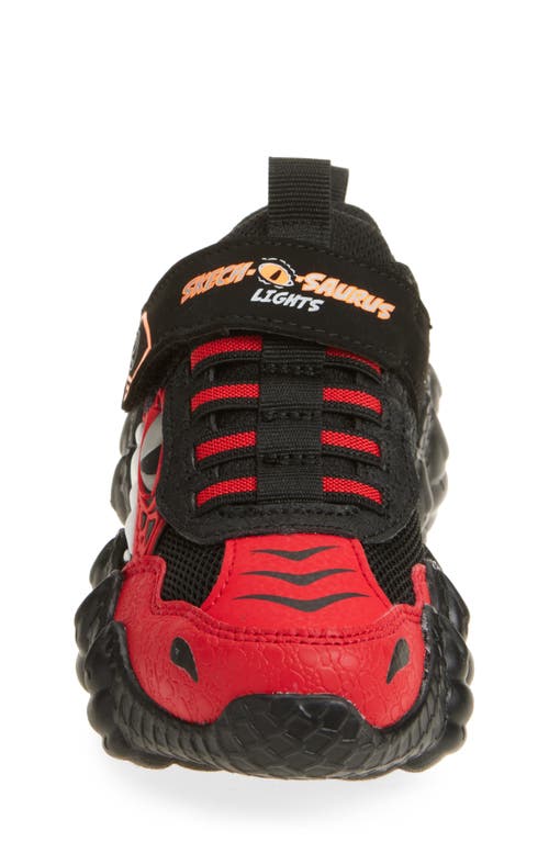 Skechers Kids' Skech-o-saurus Light-up Sneaker In Red/black