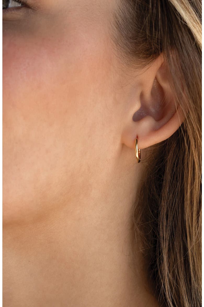 Clutch Hoop Earrings, Alternate, color, GOLD