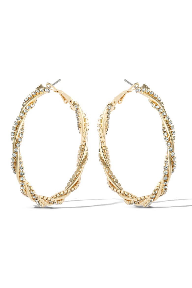 Spiral Hoop Gold-Tone Twisted Earrings, Alternate, color, Gold
