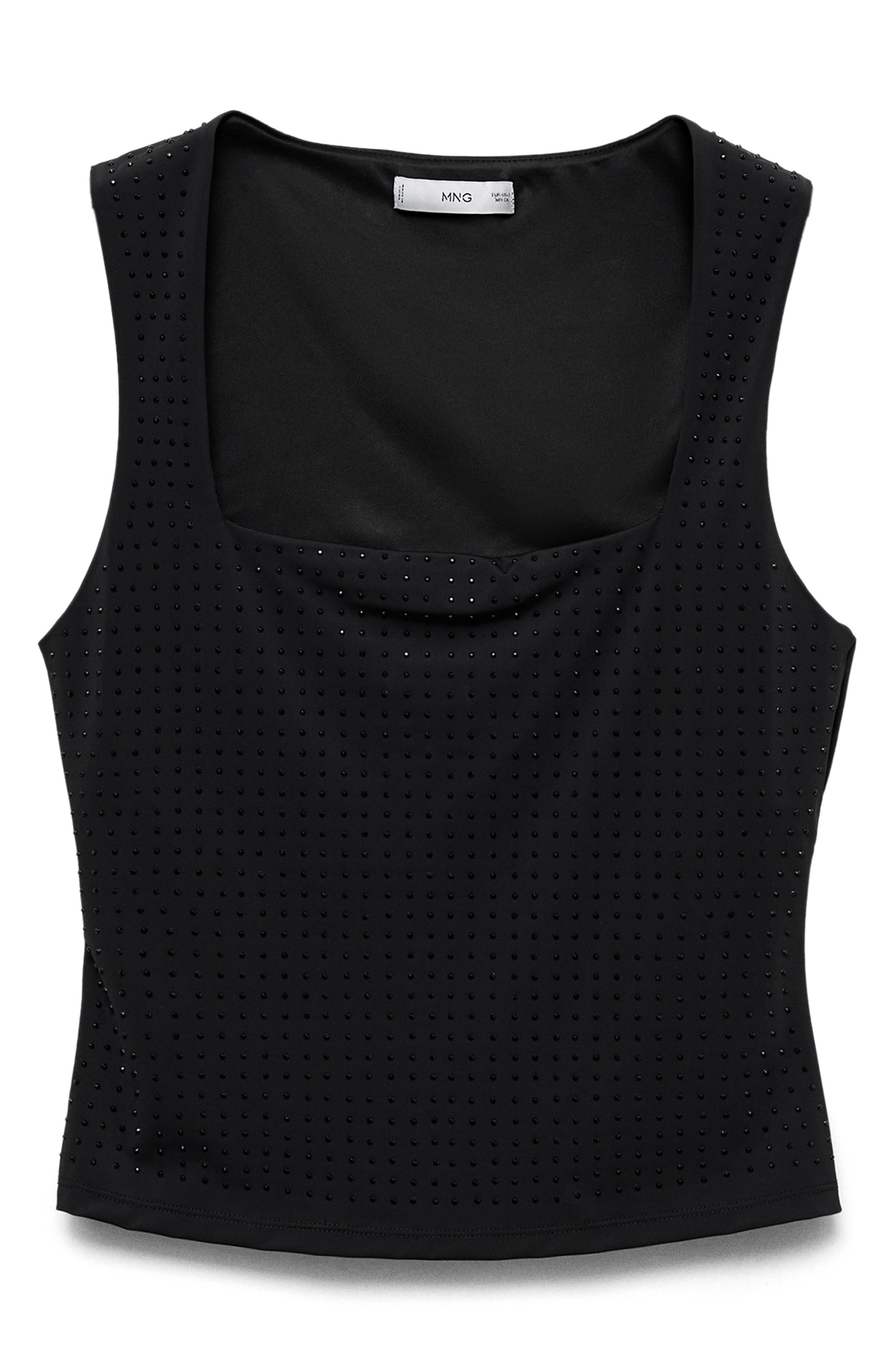 Rhinestone Sleeveless Top
